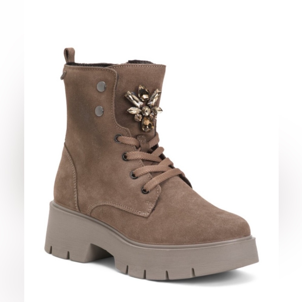 IGI&CO Made In Italy Suede Comfort Lace Up Booties